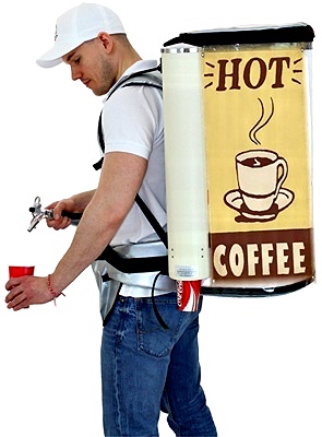 Coffee, tea, mulled wine and any other cold drink. No Drinks Backpack is better equipped to meet the demands for safety and isolation when serving hot drinks.